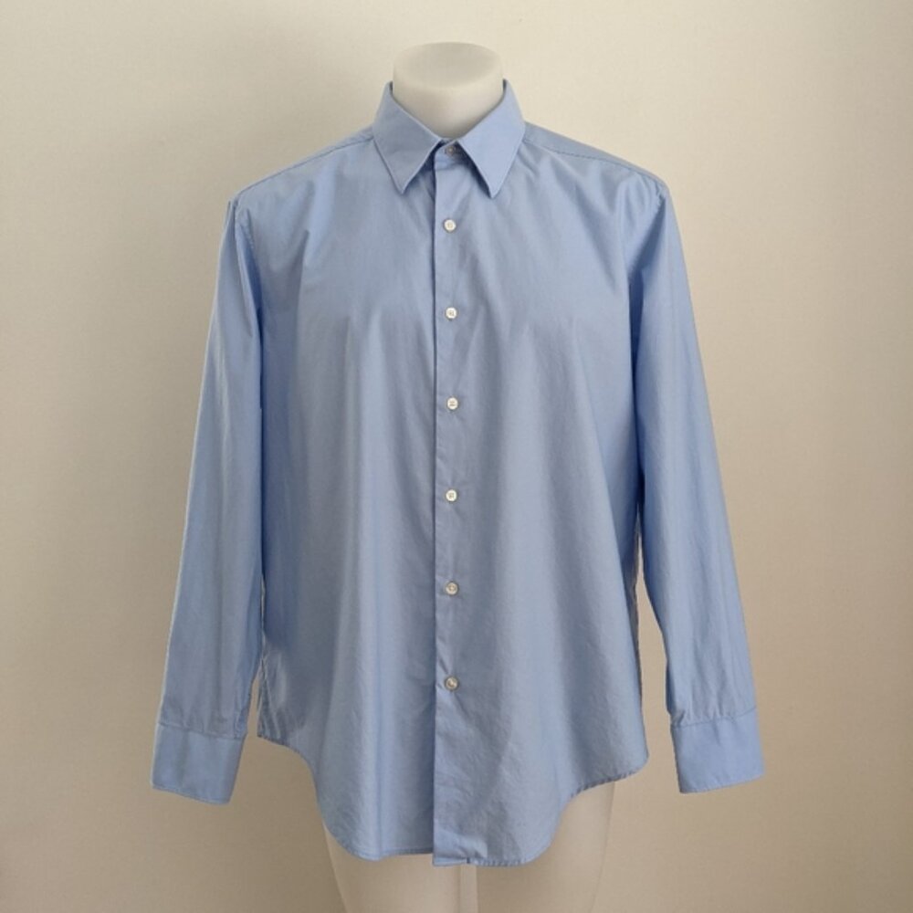DKNY Blue Dress Shirt Classic Long-Sleeve - SZ M